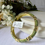 KARLA Minakari Vintage Style thik Enamel Bangle Bracelet, Hinged Design