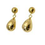 Teardrop Dangle Earrings, Ball Stud Design