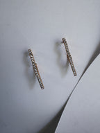 Karla Premium Crystal Hoop Earrings, 18K Rose Gold Plated, Rhinestone Studded, unique Design xuping style anti Tarnish, Stainless Steel, Western Style, Hypoallergenic