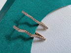 Karla Premium Crystal Hoop Earrings, 18K Rose Gold Plated, Rhinestone Studded, unique Design xuping style anti Tarnish, Stainless Steel, Western Style, Hypoallergenic
