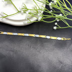 Men's Two-Tone Link Bracelet, Gold and Silver