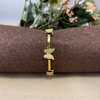 Women's Bangle Bracelet, Gold-Plated 3 Butterfly Bracelet Glitter Finish