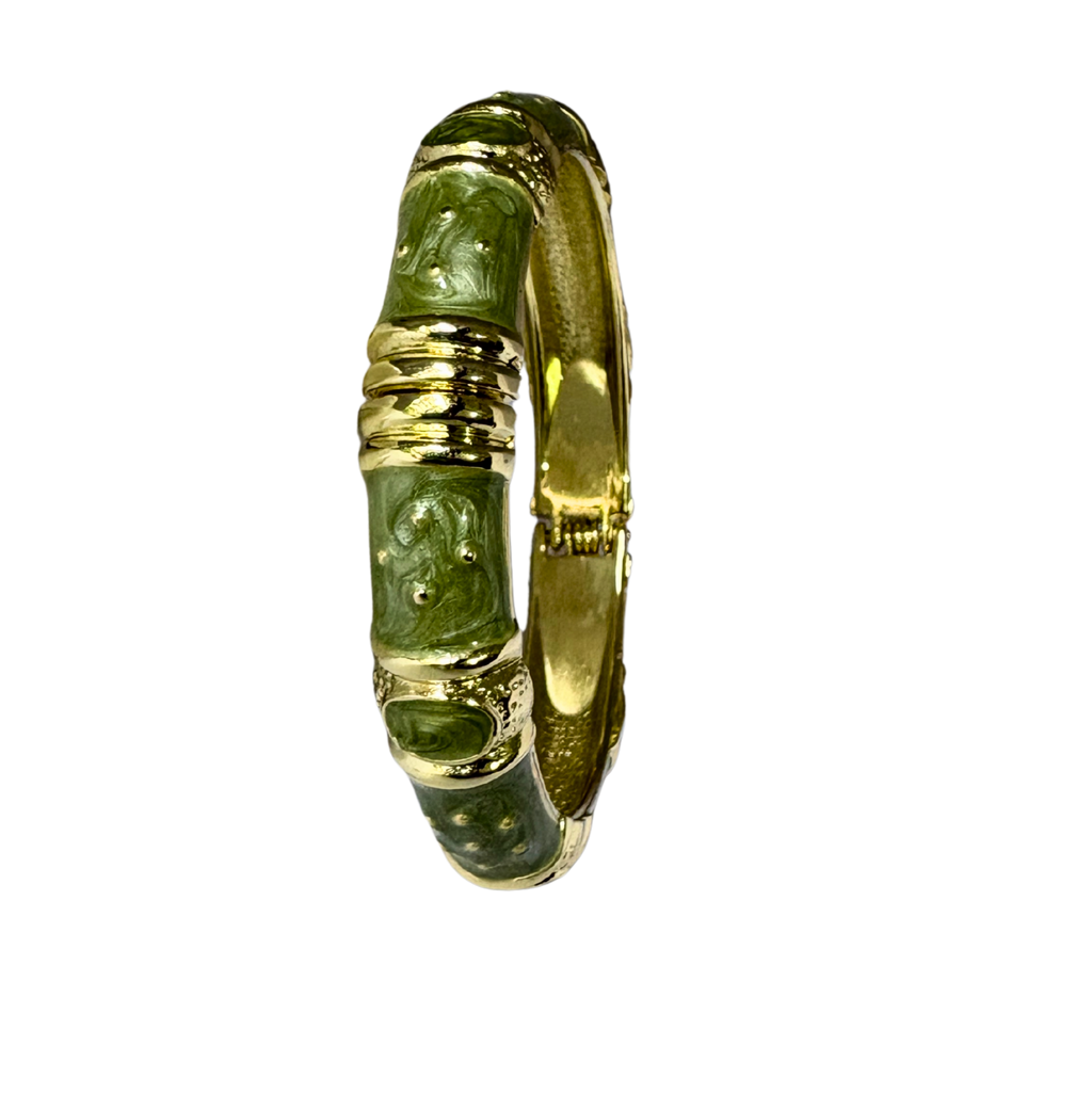 KARLA Minakari Vintage Style thik Enamel Bangle Bracelet, Hinged Design